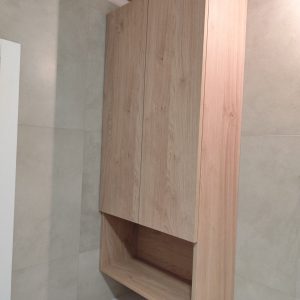 Тумба напольная , пенал и зашивка — шкаф над инсталляцией